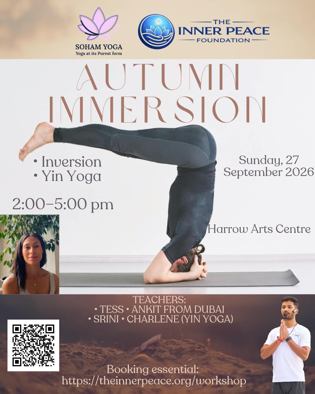 Sunday Autumn Inversion programme: inversion and yin yoga